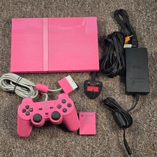 Sony PS2 PlayStation 2 Slim Pink Console with Matching Controller & Memory Card