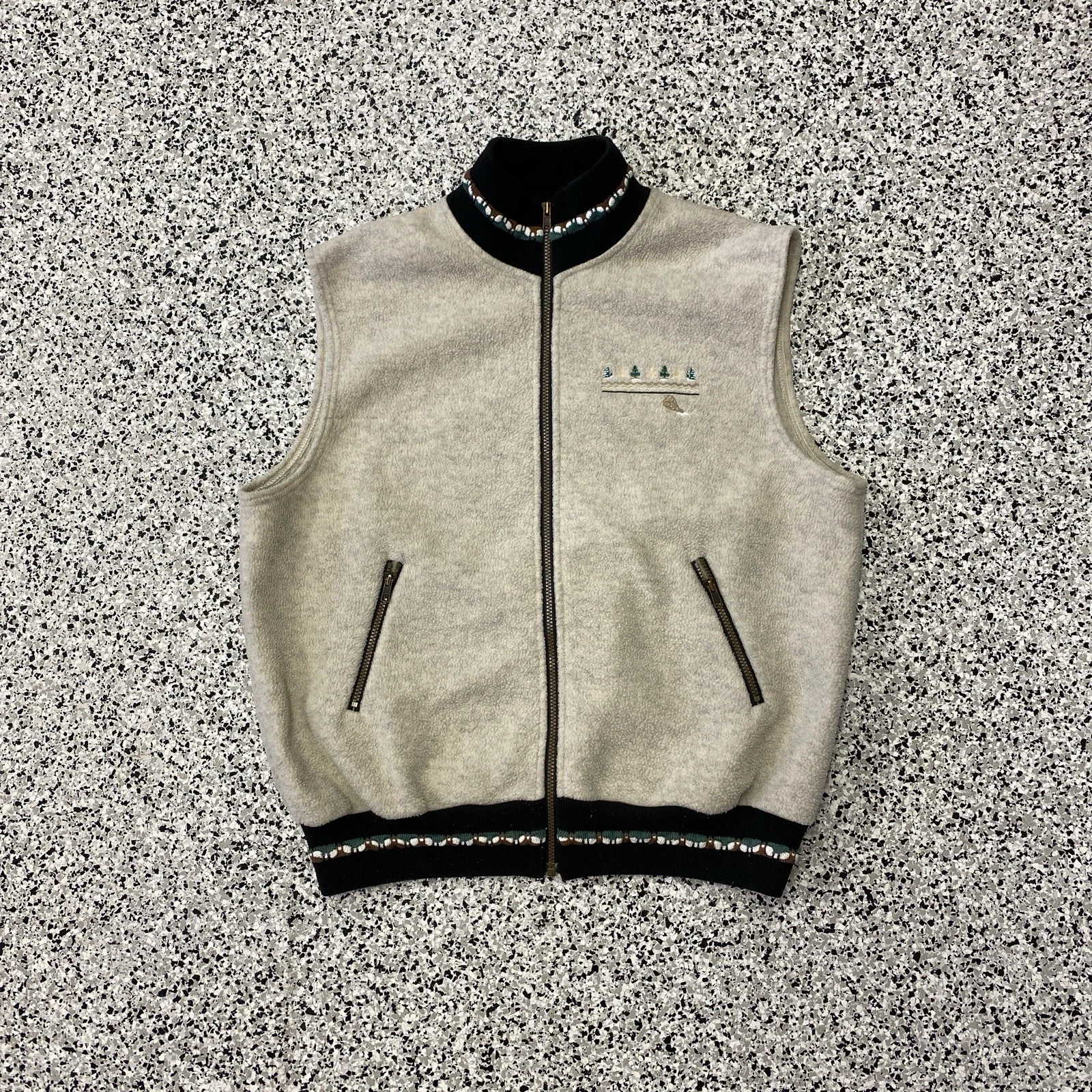 Vintage 90s Mens Outdoor Fleece Zip-Up Vest Size XL
