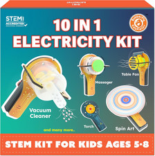 10In1 STEM Electricity Kit for Kids 5-8-12 Science Kit