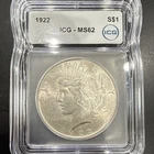 1922 Peace Dollar $1 Silver Coin ICG MS62 Philadelphia KM#150 2768422209