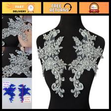 DIY Lace Patches  Appliques for Costumes, Wedding Dress Decor with Crystals  R