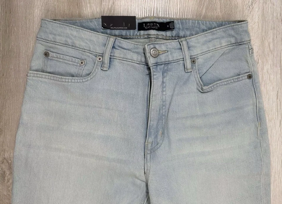 NWT Polo Ralph Lauren Womens Jeans Blue 8 High-Rise Straight Ankle - Image 2 of 4