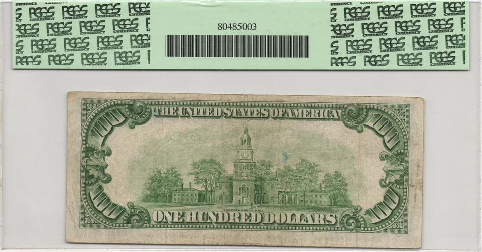 Fr.2154m-i 1934B Minneapolis $100 Federal Reserve Note PCGS VF 25 Apparent - Image 2 of 2