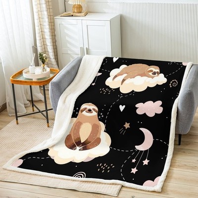 Faultier KINGSIZE Fleece flauschige Bettdecke Überwurf 220 x 240