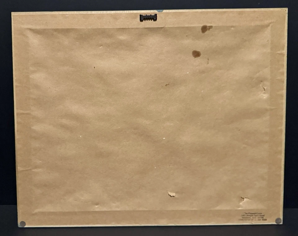 1991 Amish-Themed Punched Tin Country Ten Commandments Framed Religious Folk Art - Image 3 of 4