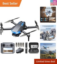 GPS Drone with 2K Camera for Adults, 5G FPV Foldable Drone with 4.5" Screen C...