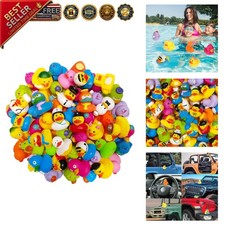 30 Pack of Cute Rubber Ducks in Assorted Colors - Safe Toddler Toys