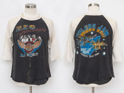 REO Speedwagon Hi Infidelity Toledo Jam Foghat 1980s vintage concert t-shirt, vintage, single stitch, B+ condition