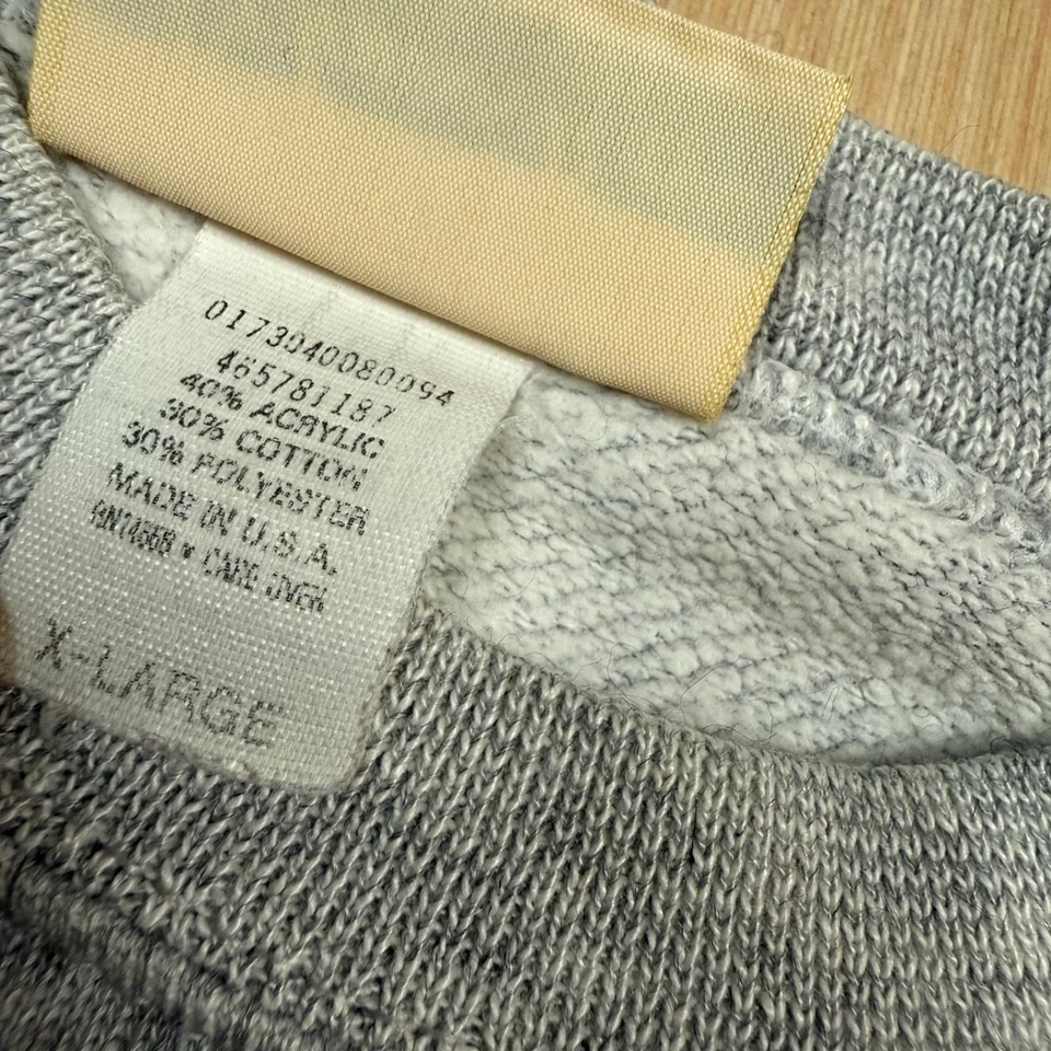 复古 80 年代 Tri Blend 短袖插肩卫衣 St Johns Bay XL 工作 — 第 3/4 张图片