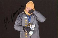 Mistrz olimpijski saneczków Max Langenhahn oryginalny autograf