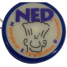 NED Show Yo-Yo Kids Blue White Good Vintage Motivational School Assembly Toy