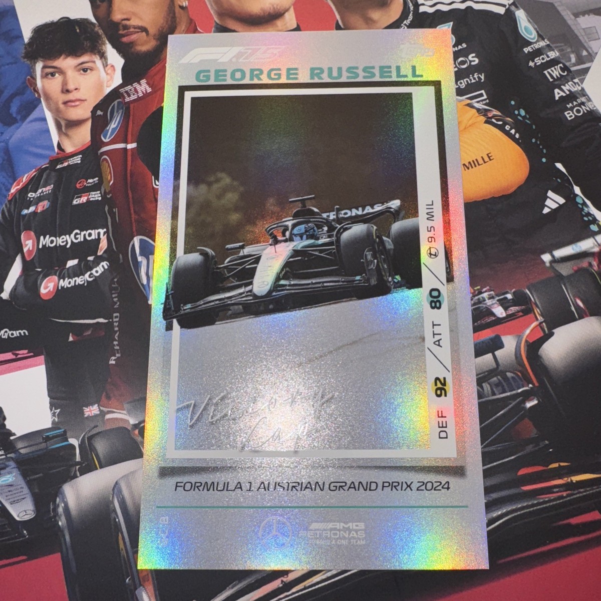 Topps F1 2025 Turbo Attax George Russell victory lap Silverstone