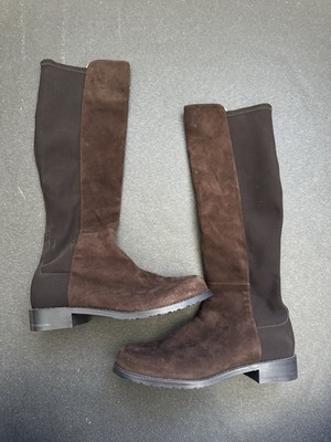 Stuart Weitzman Women s Sz 36 Brown Suede Stretch Mid Calf Boots