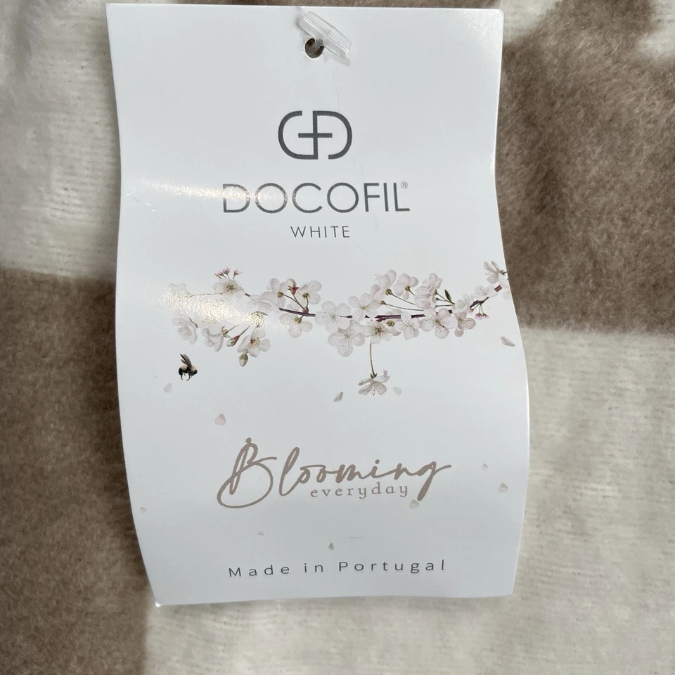 DOCOFIL Throw Blanket Beige & Ivory Mama Bear Baby Bear 51x67 Portugal Nursery - Image 4 of 4