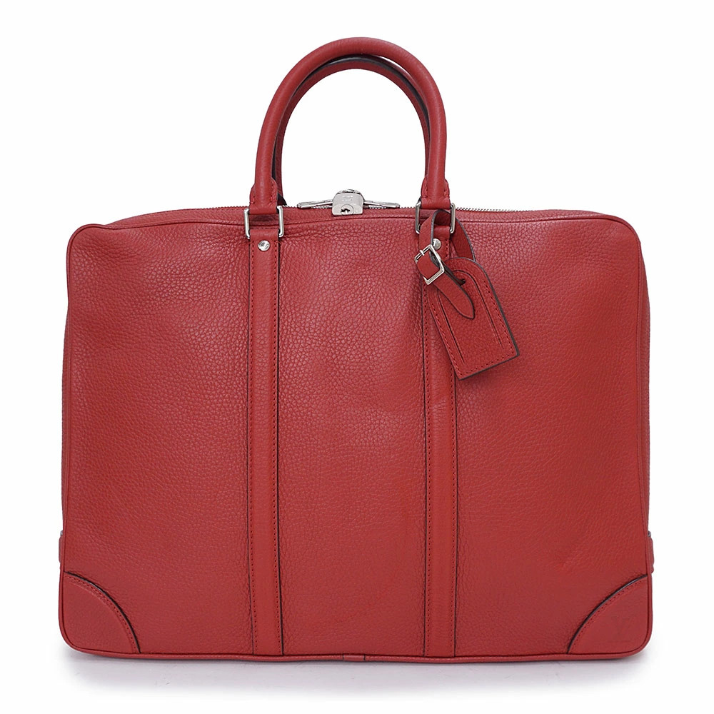 Louis Vuitton PDV Porte-Documents Voyage Briefcase Business Handbag Red #BCB1518
