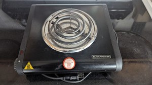 Black & Decker Single Electric Burner Hot Plate Perfect For Travel Or Campers