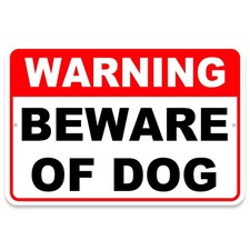 Beware of Dog Sign, 8x12 Aluminum Dog Warning Signs for Property, UV