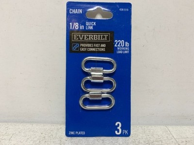 Everbilt 436518 Quick Link 1/8'' 220 lb Load Limit
