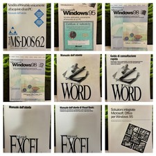 Lotto 13 Manuali Vintage Microsoft (Windows 95/98, MS-DOS, Office) - Rari!