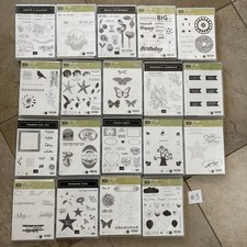 Stampin Up LOT of 19 Sets 5.26 Each Cling Clear  Rubber Stamps Unmounted 3
