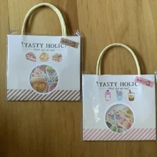 Kamio Japan Tasty Holic Flake Stickers 2P Paper Bag Sweets Design