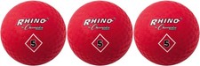 Champion Sports Nylon Wound 2-Ply Red Playground Ball, 5-Inch 3-Pack 