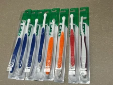 GUM Sunstar 308 End Tuft Toothbrush Lot of 8 Made in USA New Sealed Dental Care