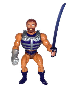 Masters Fisto France Soft Boot Katana Variante lila Beinbänder Mattel 1983 LESEN