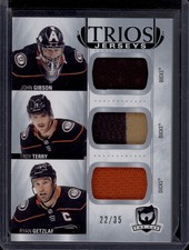 2021-22 The Cup John Gibson Troy Terry Ryan Getzlaf Trios Jersey Patch /35