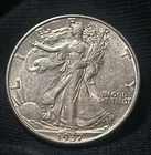 1937 D WALKING LIBERTY HALF DOLLAR AU+ (#4)