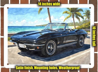 Metal Sign - 1965 Chevrolet Corvette Sting Ray 3 Watercolor - 10x14