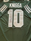 Noah Knigga Signed Custom Football Jersey #10 Autographed EMU Prime Time