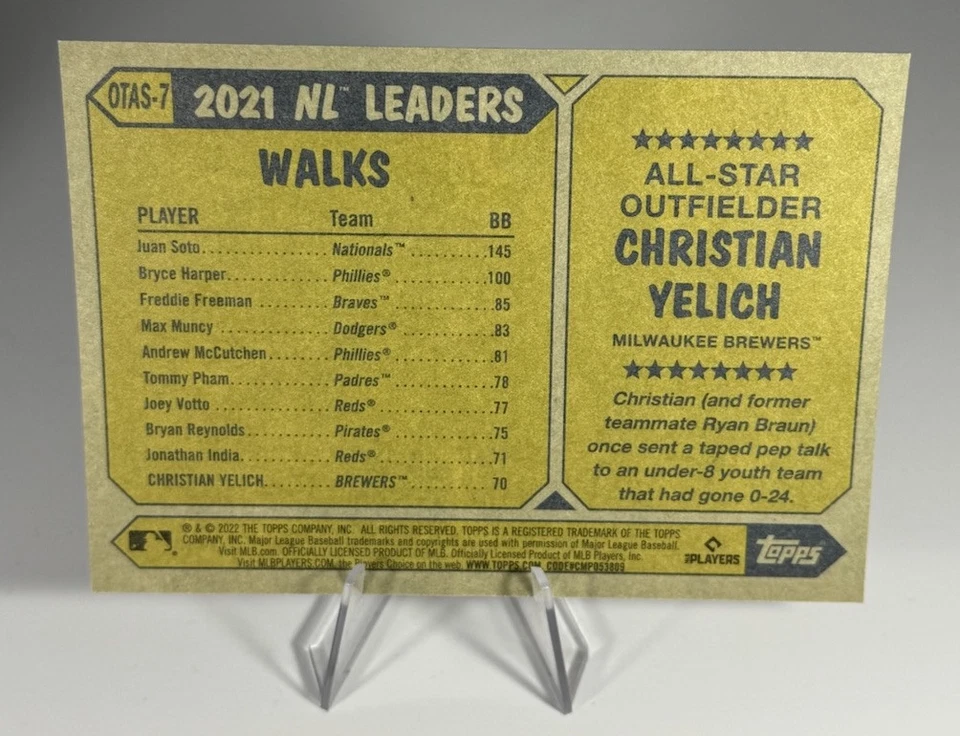 2022 Topps Series 2 - Oversized 1987 Topps All Star Boxloaders #OTAS-7 Christian - Image 2 of 2