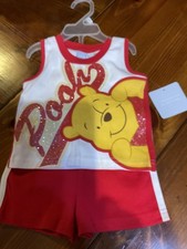 Winnie The Pooh Disney, Vintage 12 months 2-pc Outfit. New old stock with tags