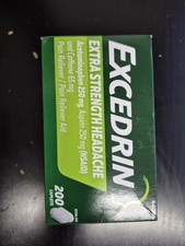 Excedrin Extra Strength Pain Reliever 200 Caplets New In Box 01/2028 