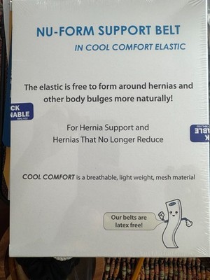 Nu-Form Support Hernia & Ostomy Support Belt  8 INCH hole (BEIGE) 40 - 46 INCH W