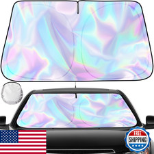 Clothclose Iridescent Sun Shade For Car Windshield Foldable Universal Car