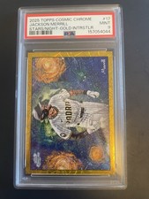 Topps 2025 Cosmic Chrome Jackson Merrill Stars in the Night Gold /50 PSA 9