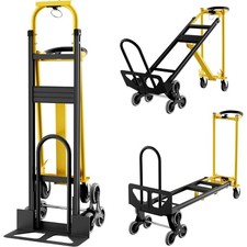3 in 1 Aluminum Hand Truck 800 lb Stair Climbing Cart Convertible Dolly