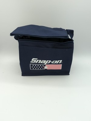 Snap On Tools Cooler Tote Lunch Box 8x5x6  American Flag On Front Blue