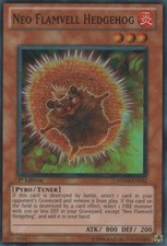 Neo Flamvell Hedgehog - HA04-EN032 - Super Rare - 1st Edition - Heavily Played