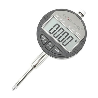 Digital Indicator, 0-1''/25.4mm DIGR-0105, Grey, Silver