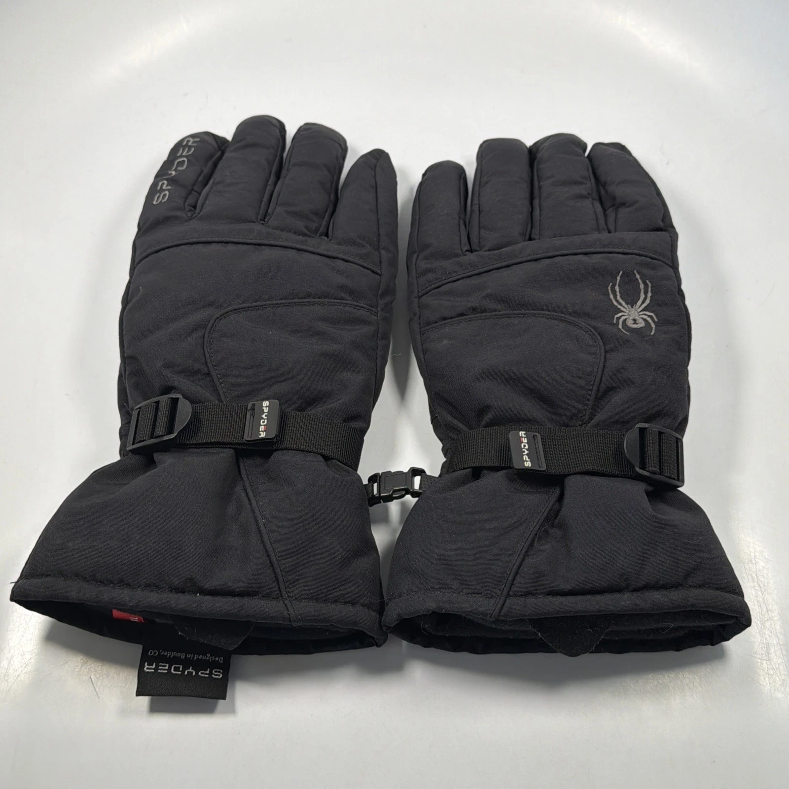 Spyder Men's Shredder Insulated Ski Gloves L/XL Black Winter Snow Gloves Clean