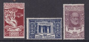 ITALY ^^^^1922  sc#140-142   hinged CLASSICS set  HCV @x xxdco3172ital