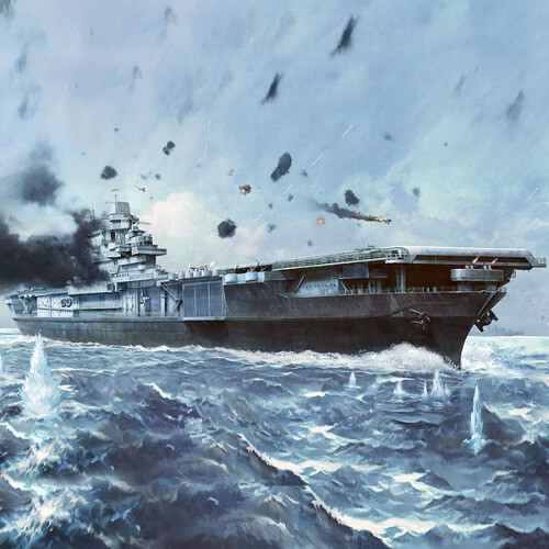Maquette de prestige Academy 14229 USS Yorktown CV-5 réplique historique en plastique 1/700
