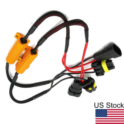 2pcs 9005 9006 Headlight Fog Light DRL Error Free Canbus Load Resistor Decoder