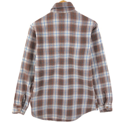 80'S BIG MAC Long Sleeve Heavy Flannel Check Shirt Made in USA Men's Medium ... - Picture 2 of 5