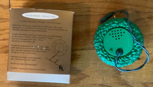 3 Hallmark Keepsake light/motion ornaments,clock,radio, Santa - Picture 8 of 9