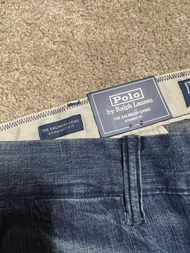 Polo Ralph Lauren Salinger Straight Fit Chino Pants Jeans Soft Size 36x32 NWT - Picture 4 of 8