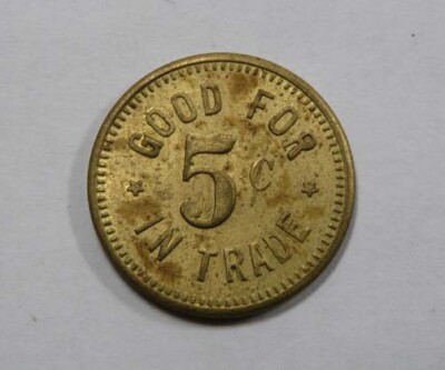 Puyallup, Washington PASTIME CLUB Good For 5 Cents Token RARE NICE
